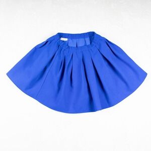 Sugar + Lips Pleated Mini Skirt Blue Elastic Waist Casual Cute Waist 26 Inches‎